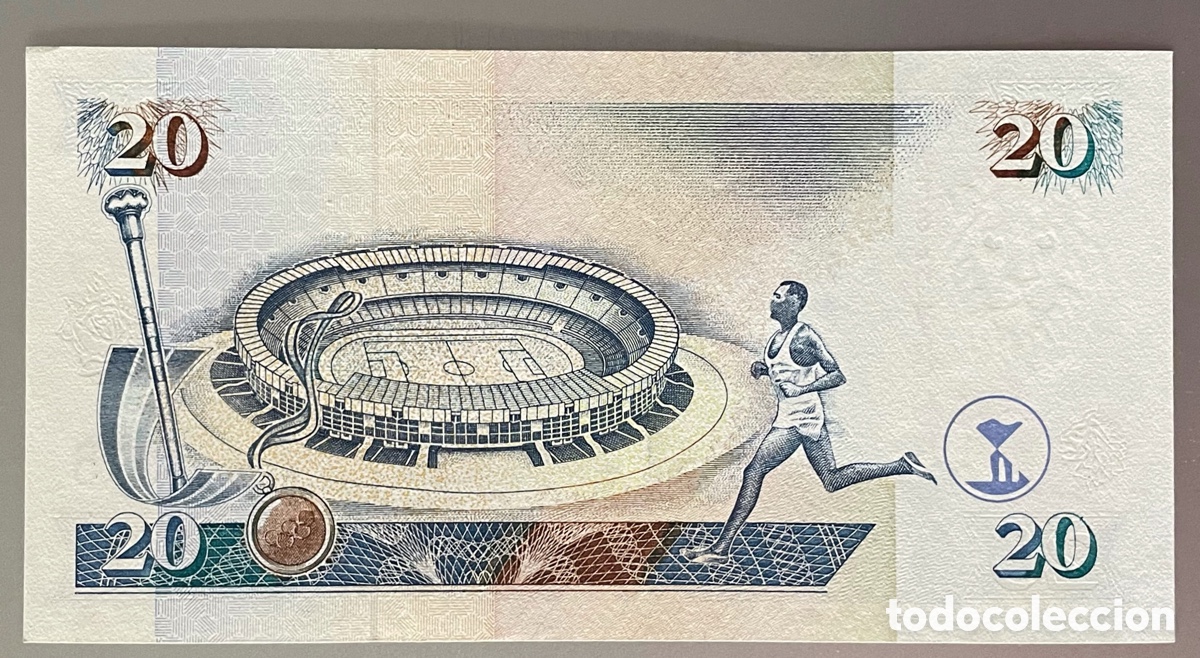 Billetes extranjeros: Kenya. Kenia. 20 Shilingi 1995 - Foto 2