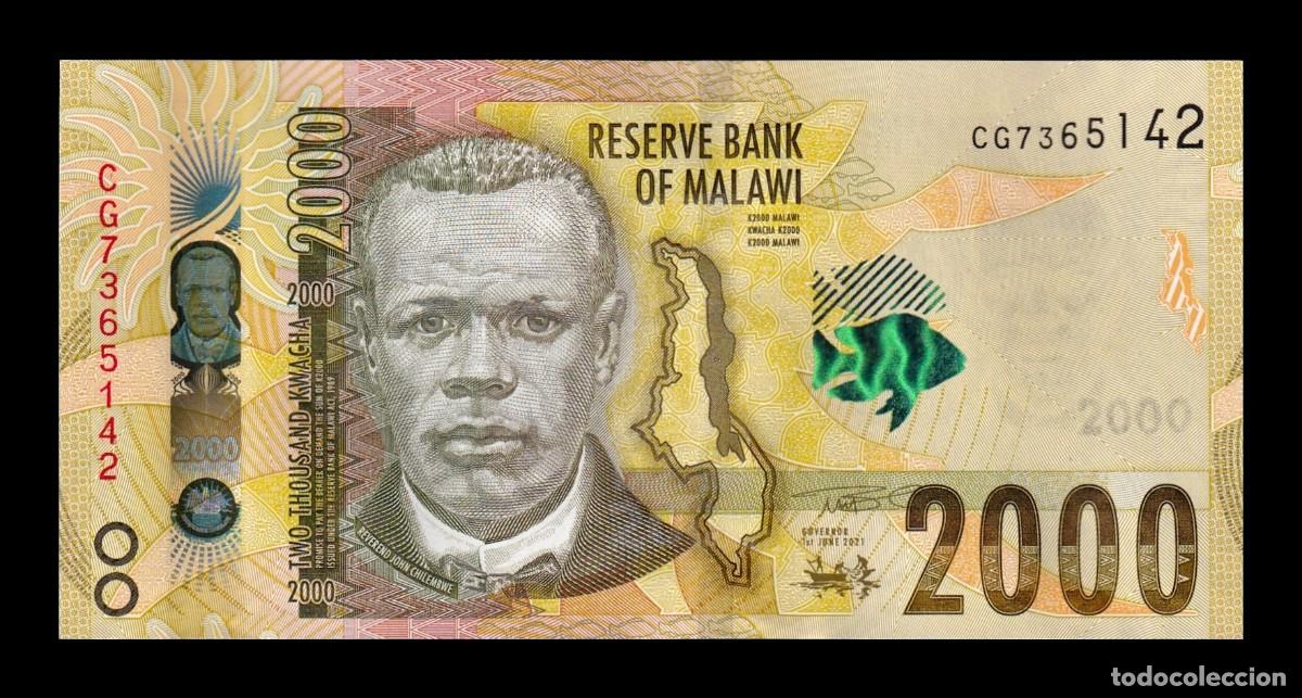 Billetes extranjeros: Malawi 2000 Kwacha 2021 Pick 69e Sc Unc - Foto 1