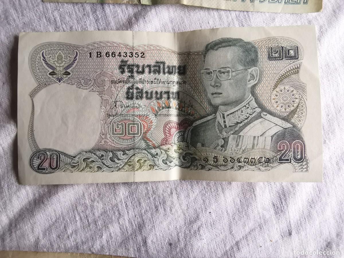 Billetes extranjeros: 20 baht tailandia - Foto 1