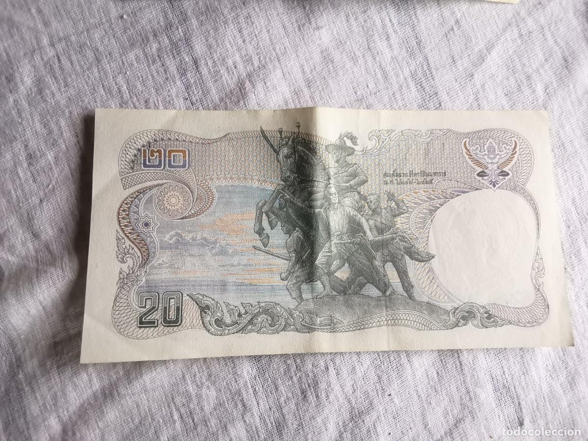 Billetes extranjeros: 20 baht tailandia - Foto 2