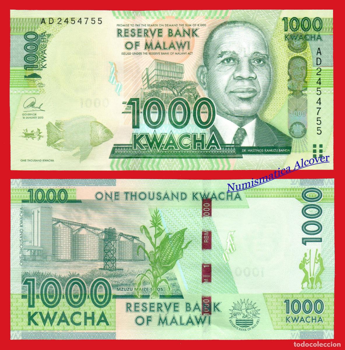 Billetes extranjeros: MALAWI 1000 Kwacha 2013 Pick 62b - SC - Foto 1