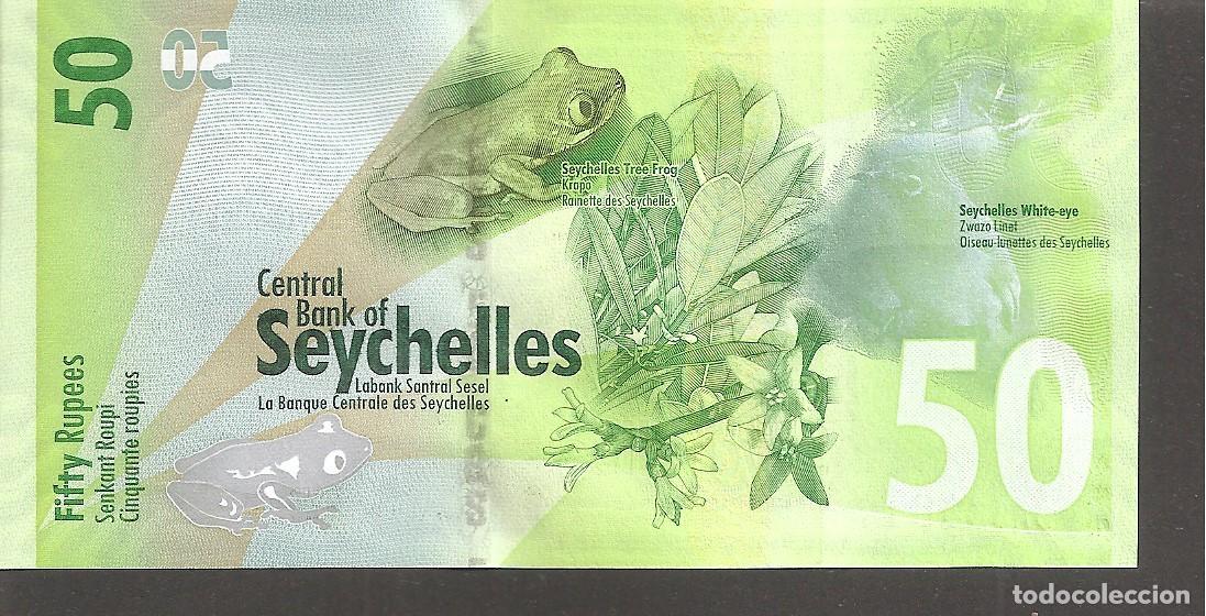 Billetes extranjeros: SEYCHELLES 50 RUPIAS 2016 SC - Foto 2