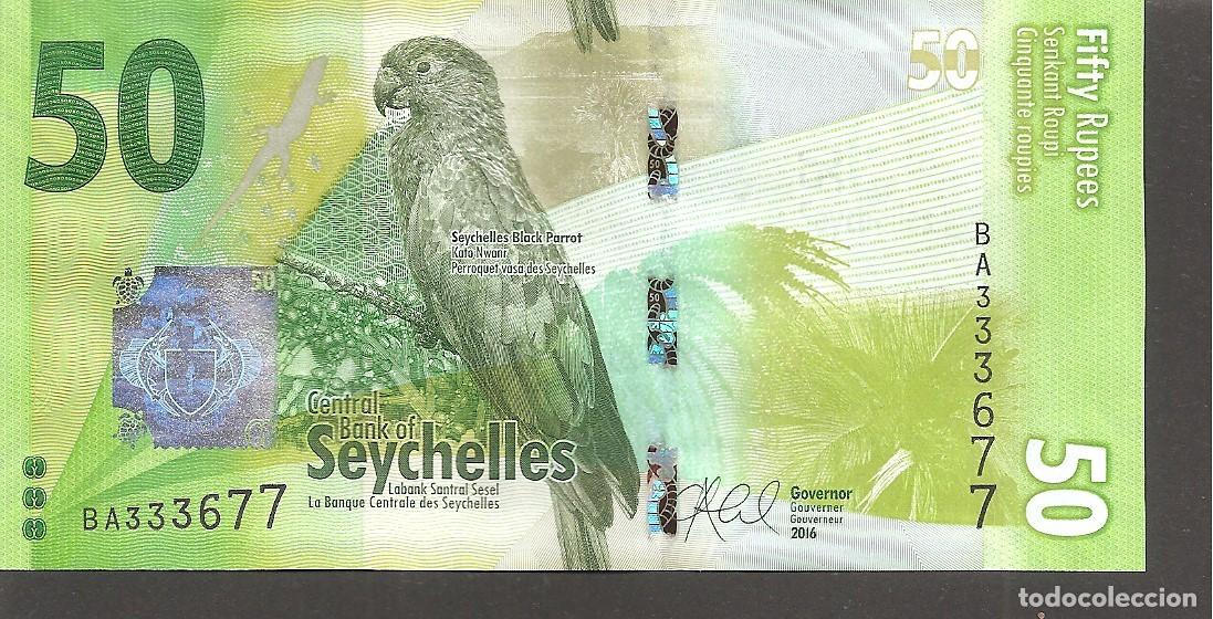 Billetes extranjeros: SEYCHELLES 50 RUPIAS 2016 SC - Foto 1