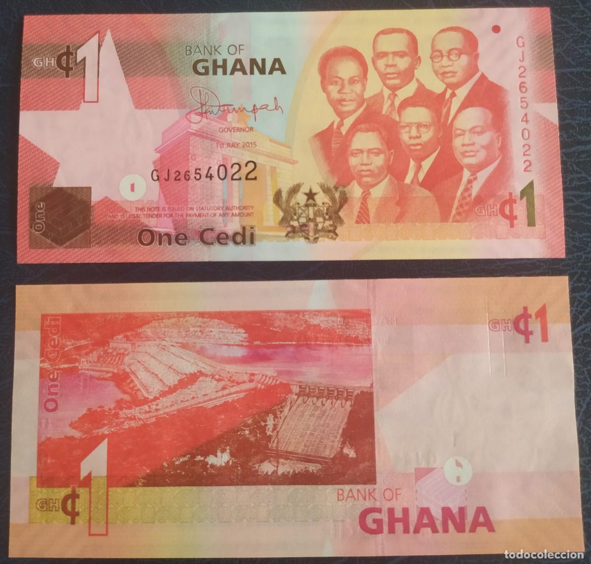 Billetes extranjeros: GHANA : 1 CEDI 2015. SC.UNC. PK. # 37 - Foto 1