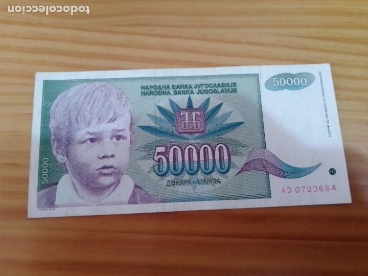 Billetes extranjeros: YUGOSLAVIA,50000 DINARA,1992 - Foto 1