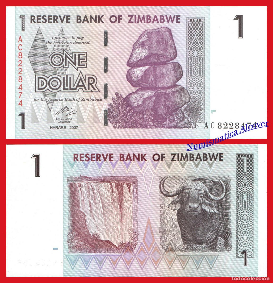 Billetes extranjeros: ZIMBABWE 1 D&oacute;lar 2007 Pick 65 - SC - Foto 1