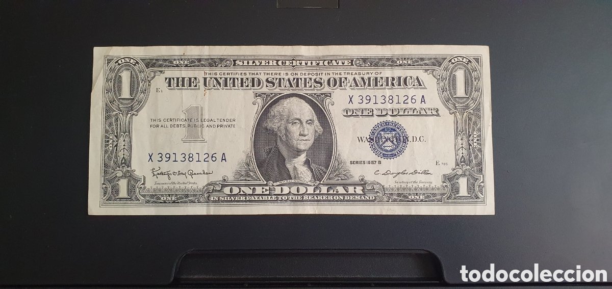 one dollar 1957 sello azul certificado de plata - Buy Old international ...