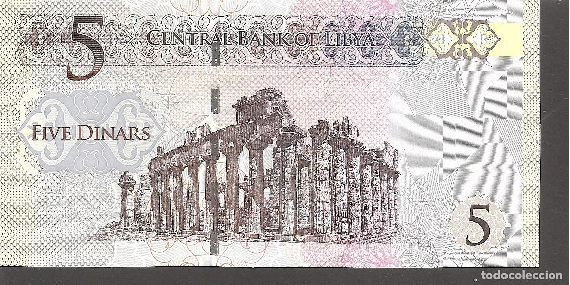 Billetes extranjeros: LIBIA/LIBYA 5 DINARS 2015 SC/UNC - Foto 2