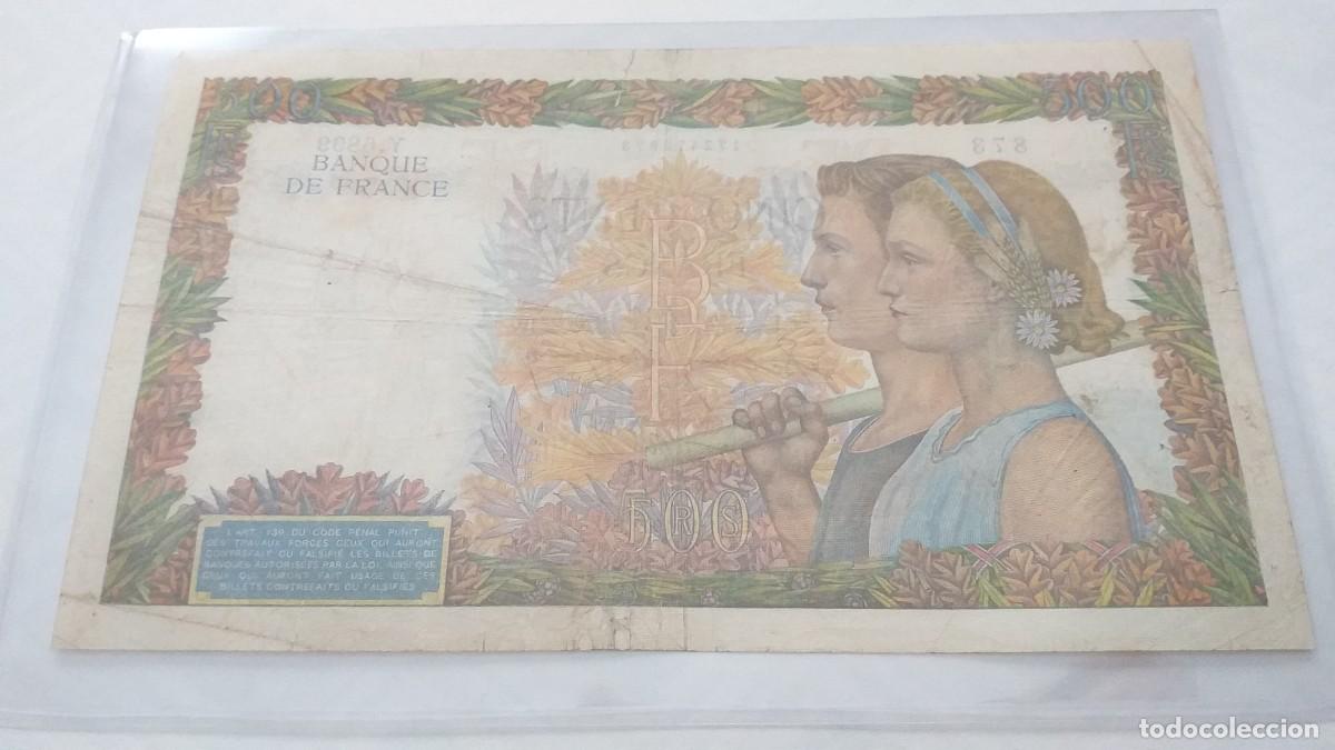 Billetes extranjeros: FRANCIA 500 FRANCOS 1942 - Foto 4