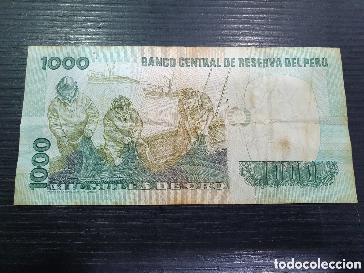 Billetes extranjeros: Billete Per&uacute;. 1000 pesos de oro. (L2) - Foto 2