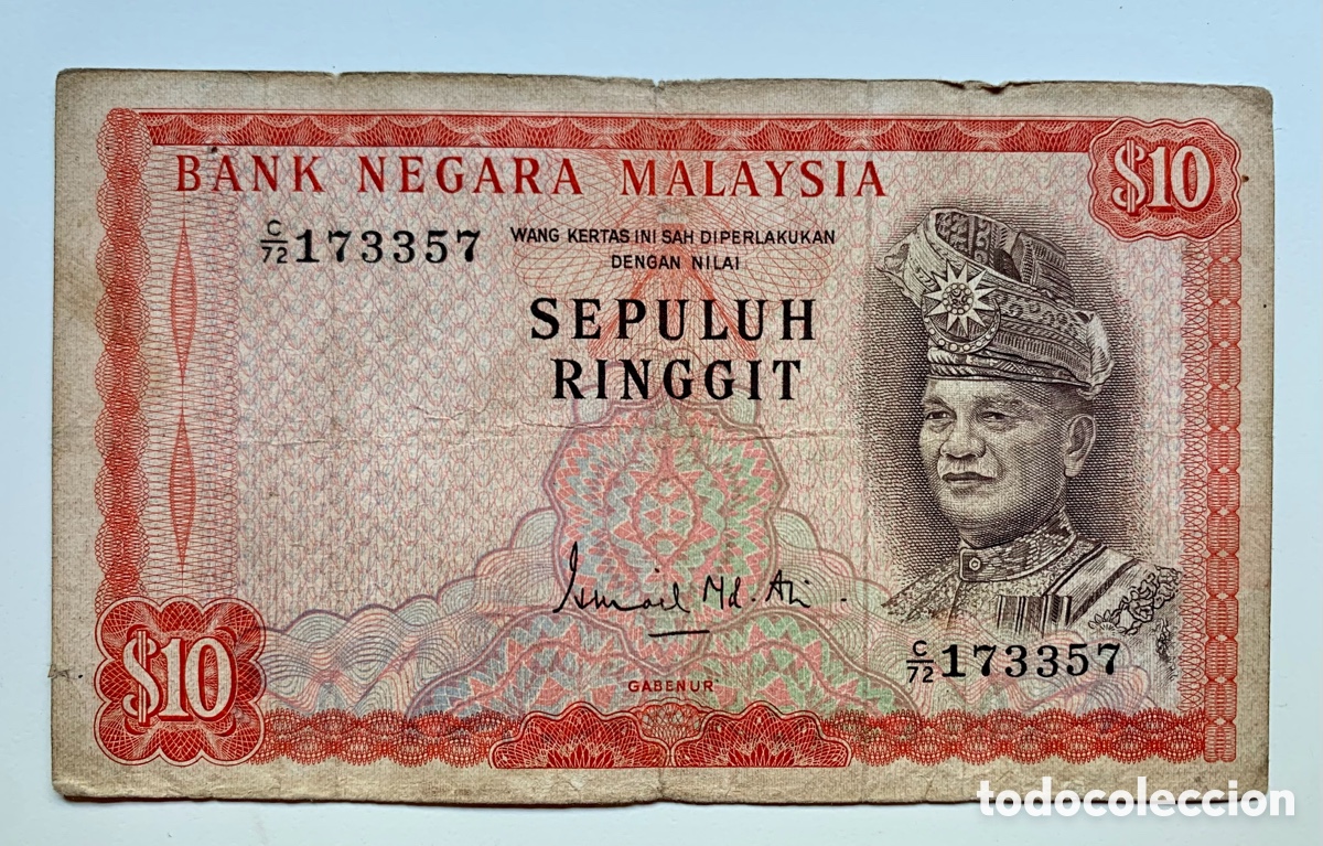 Billetes extranjeros: Billete MALASIA 10 Ringgit (1967-1972) Malaysia - Foto 1