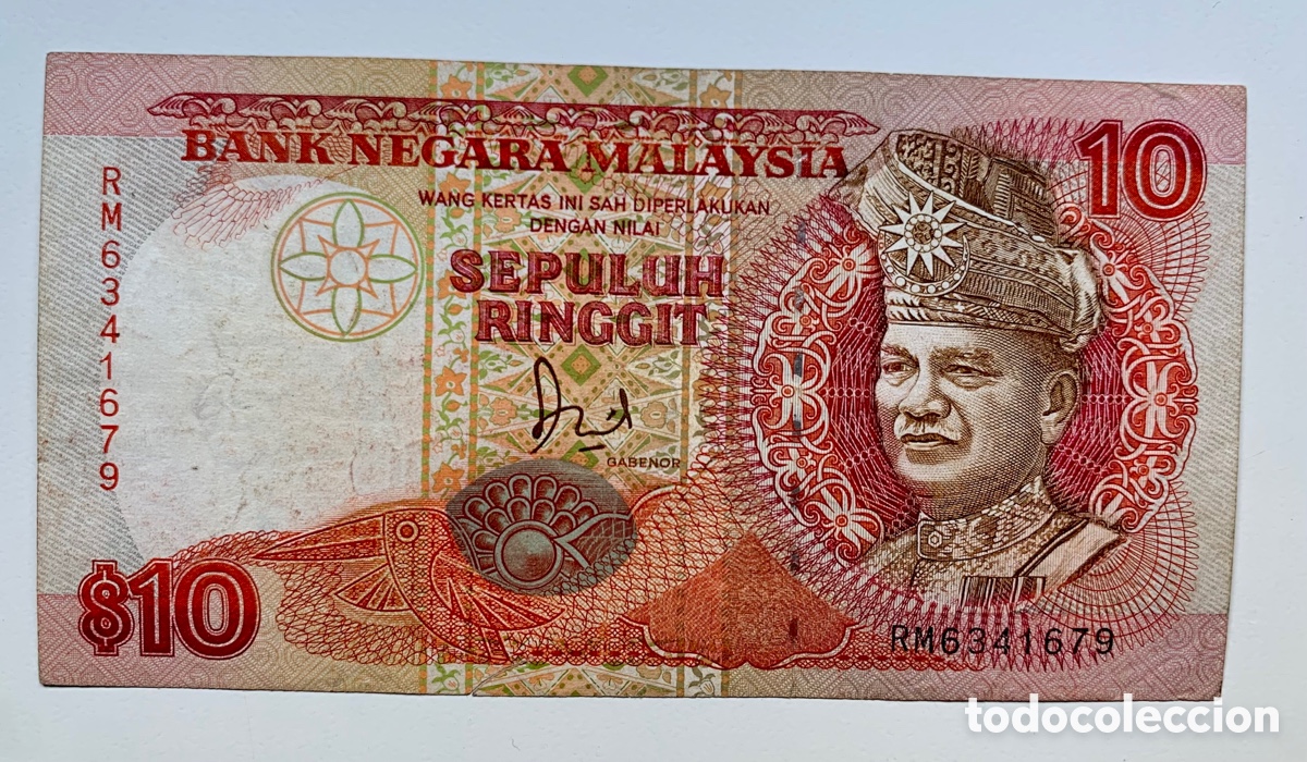 Billetes extranjeros: Billete MALASIA 10 Ringgit (1989) Malaysia - Foto 1