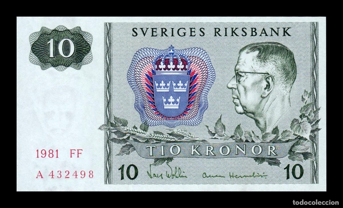 Billetes extranjeros: Suecia 10 Coronas 1981 Pick 52e Sc Unc - Foto 1