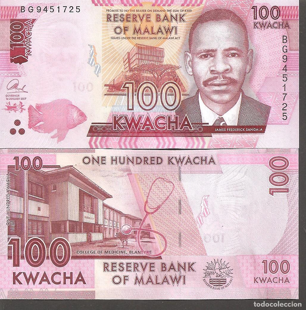 Billetes extranjeros: MALAWI 100 KWACHA 2017 SC / UNC - Foto 1