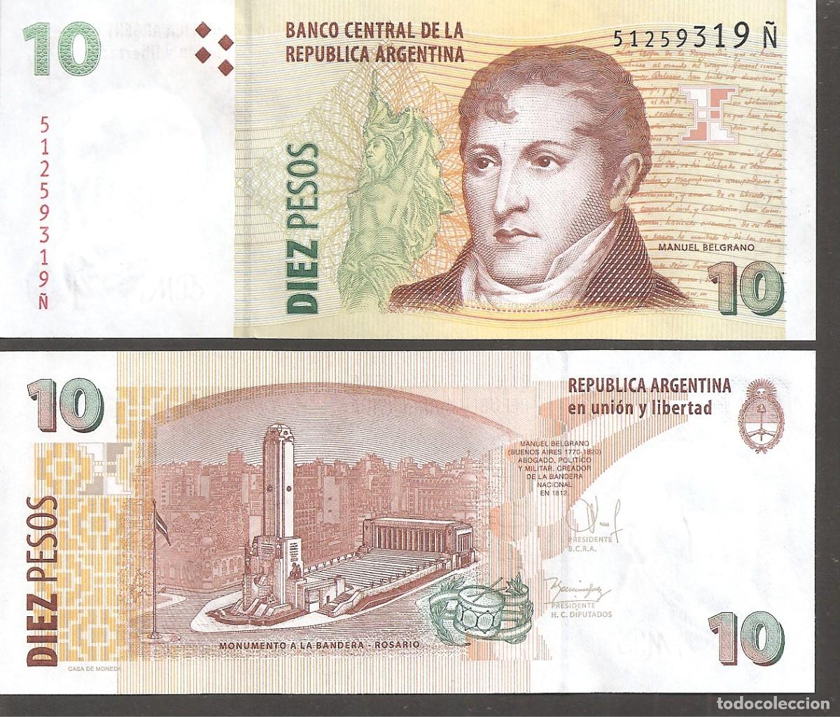 Billetes extranjeros: ARGENTINA 10 PESOS 2014 SC/UNC - Foto 1