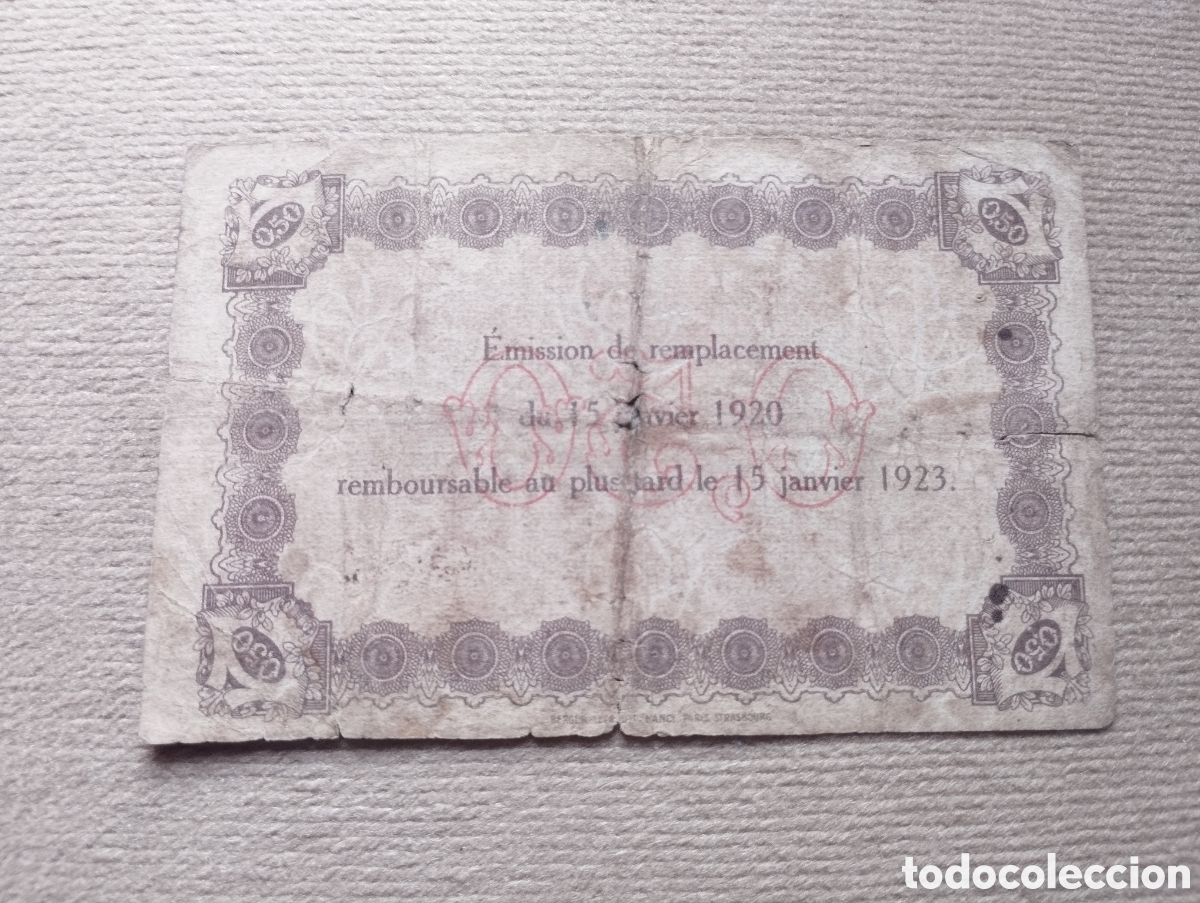 Billetes extranjeros: 50 c&eacute;ntimos 1920 Francia - Foto 2