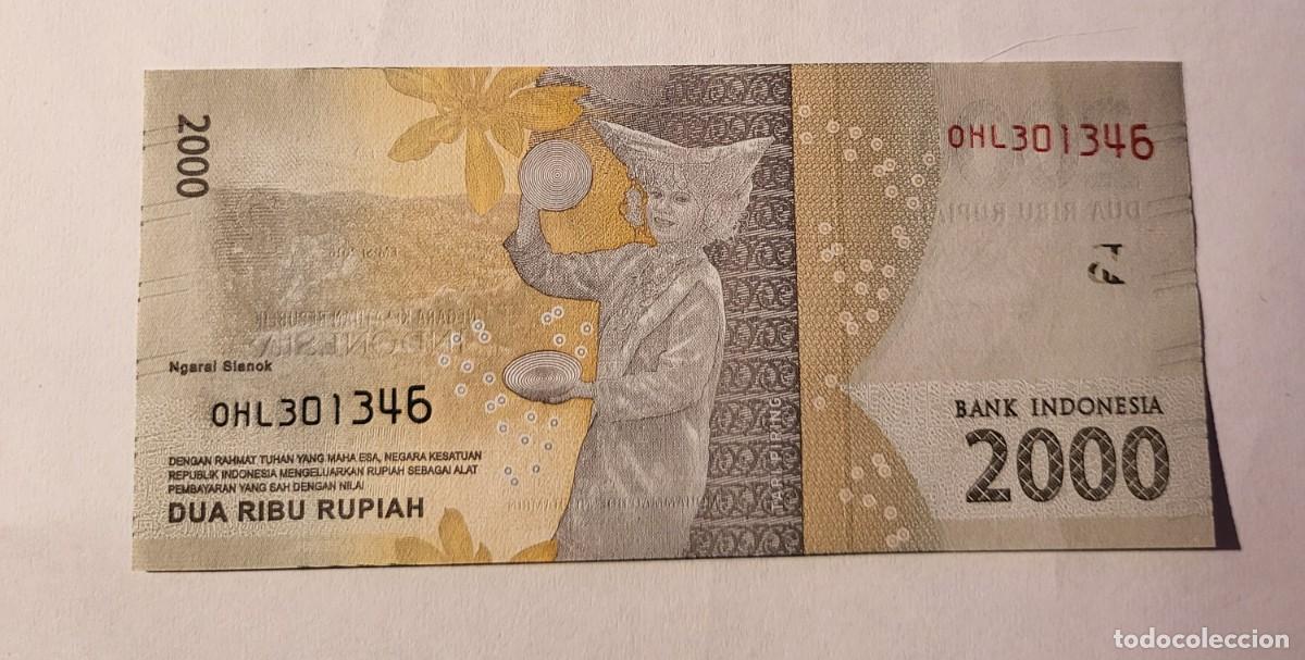 Billetes extranjeros: BILLETE DE INDONESIA. A&Ntilde;O 2000. 2000 RUPIAHS - Foto 2
