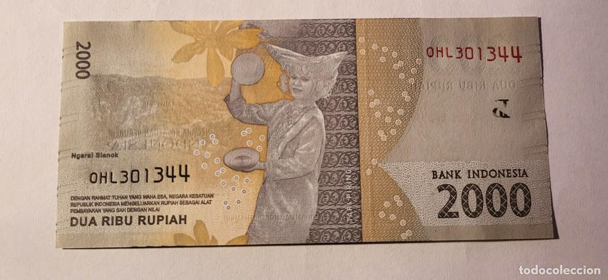 Billetes extranjeros: BILLETE DE INDONESIA. A&Ntilde;O 2000. 2000 RUPIAHS - Foto 2