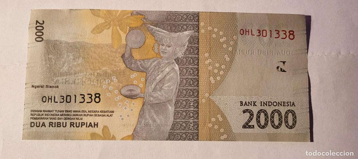 Billetes extranjeros: BILLETE DE INDONESIA. A&Ntilde;O 2000. 2000 RUPIAHS - Foto 2