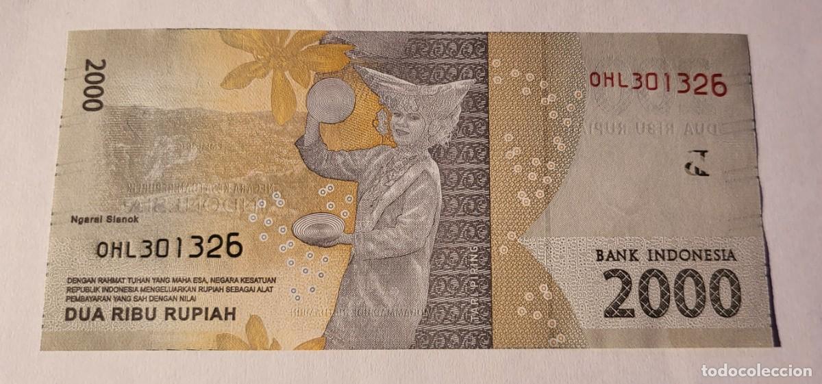 Billetes extranjeros: BILLETE DE INDONESIA. A&Ntilde;O 2000. 2000 RUPIAHS - Foto 2