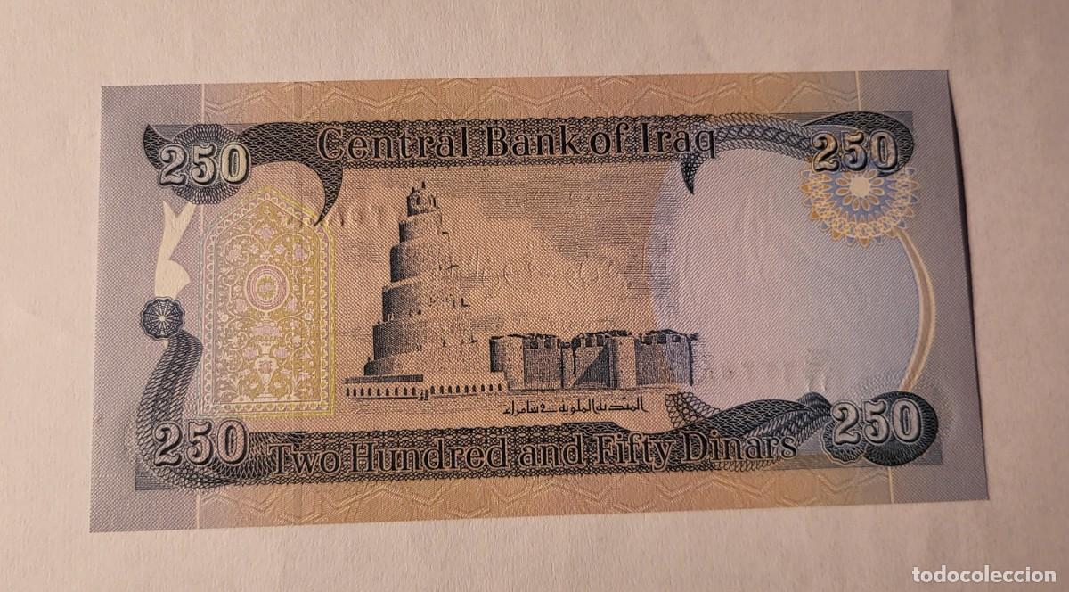 Billetes extranjeros: BILLETE DE IRAK. A&Ntilde;O 2003-2012. 250 DINARS - Foto 2