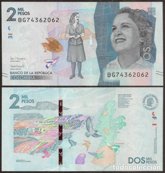 Billets internationaux: COLOMBIA. 2000 pesos 2020. Serie BG. S/C