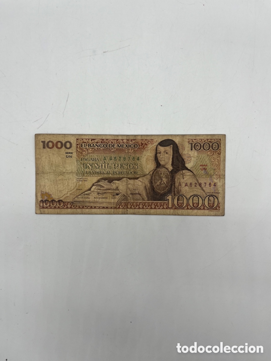Billetes extranjeros: Billete Banco de Mexico 1.000 pesos mil 1983