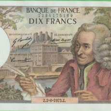 Billetes extranjeros: BILLETES - FRANCIA - 10 FRANCS 2-8-1973 - SERIE R.914 - PICK-147D (SC)