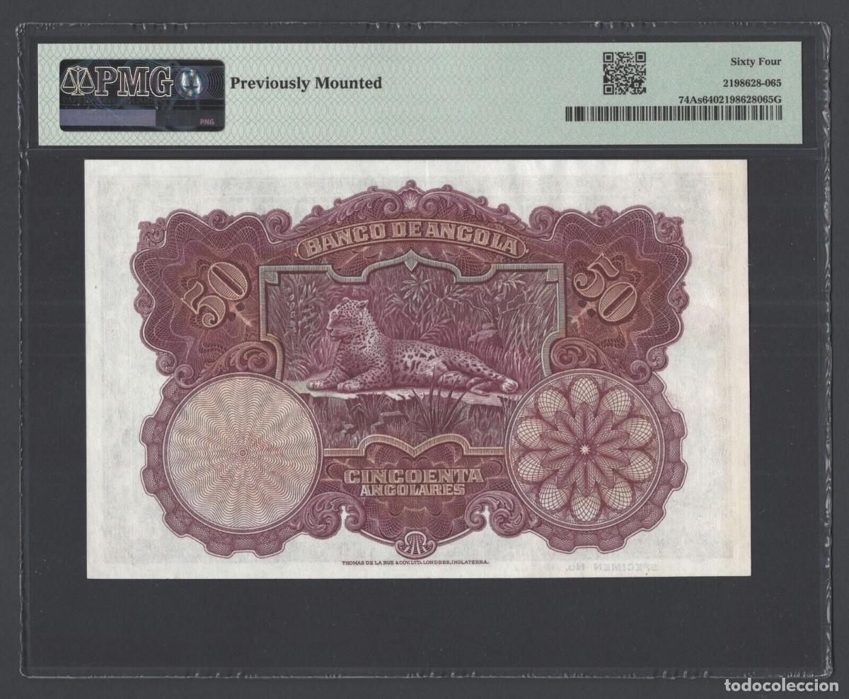 Billetes extranjeros: ANGOLA 50 angolares 1927 SPECIMEN - Foto 2