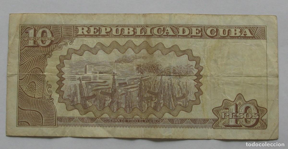 Billetes extranjeros: ZALDI2010 - CUBA . 10 PESOS DEL 2010 , CIRCULADO - Foto 2