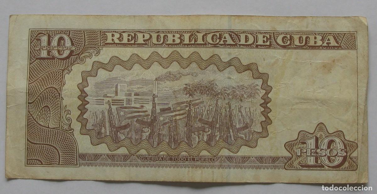 Billetes extranjeros: ZALDI2010 - CUBA . 10 PESOS DEL 2010 , CIRCULADO - Foto 2