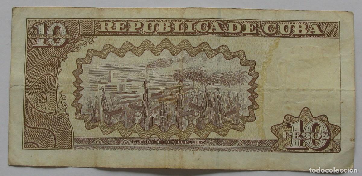 Billetes extranjeros: ZALDI2010 - CUBA . 10 PESOS DEL 2010 , CIRCULADO - Foto 2