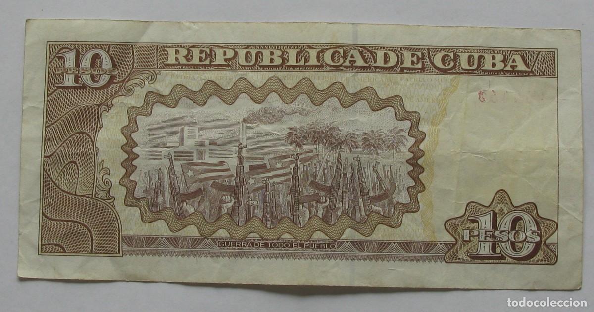 Billetes extranjeros: ZALDI2010 - CUBA . 10 PESOS DEL 2010 , CIRCULADO - Foto 2