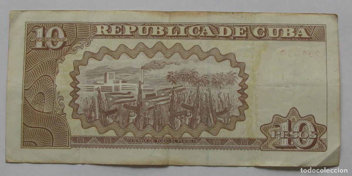 Billetes extranjeros: ZALDI2010 - CUBA . 10 PESOS DEL 2010 , CIRCULADO - Foto 2
