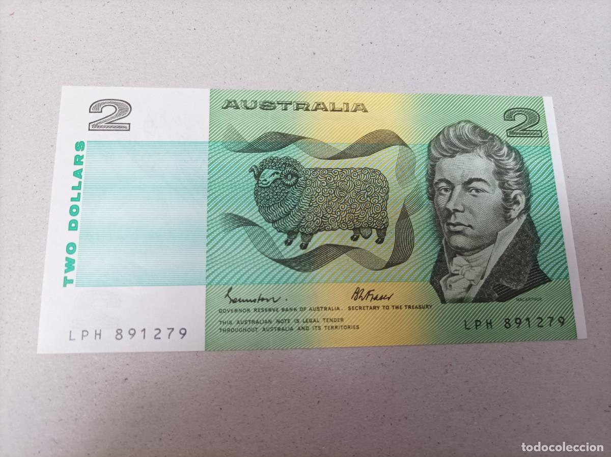 Billetes extranjeros: Billete de Australia de 2 d&oacute;lares, UNC - Foto 2