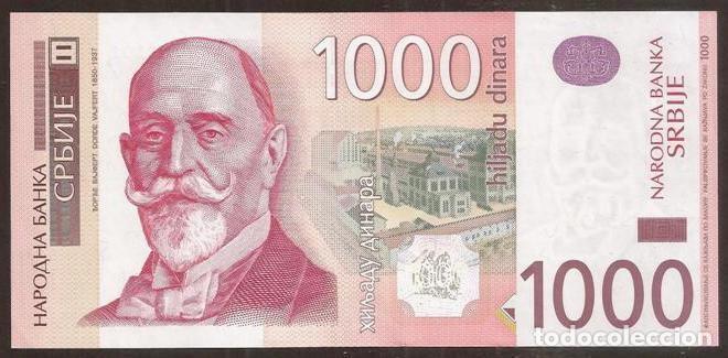 Billetes extranjeros: SERBIA. 1000 dinara 2011. S/C. N&ordm; de serie en negro/rojo. Ver firma.
