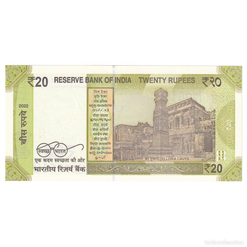 Billetes extranjeros: [#246027] 20 Rupees, 2022, India, UNC - Foto 2