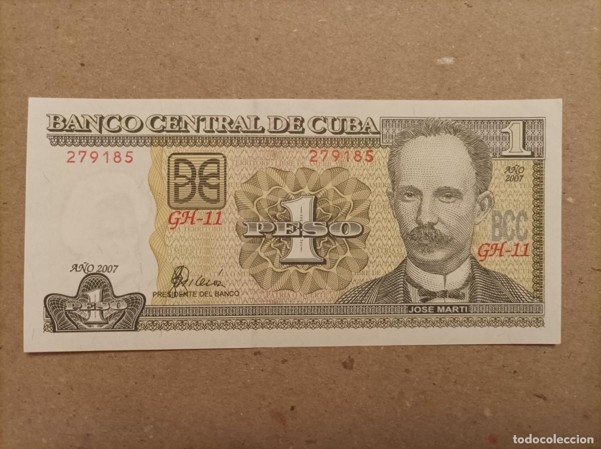 Billetes extranjeros: Billete de Cuba de 1 peso, a&ntilde;o 2007, UNC - Foto 1