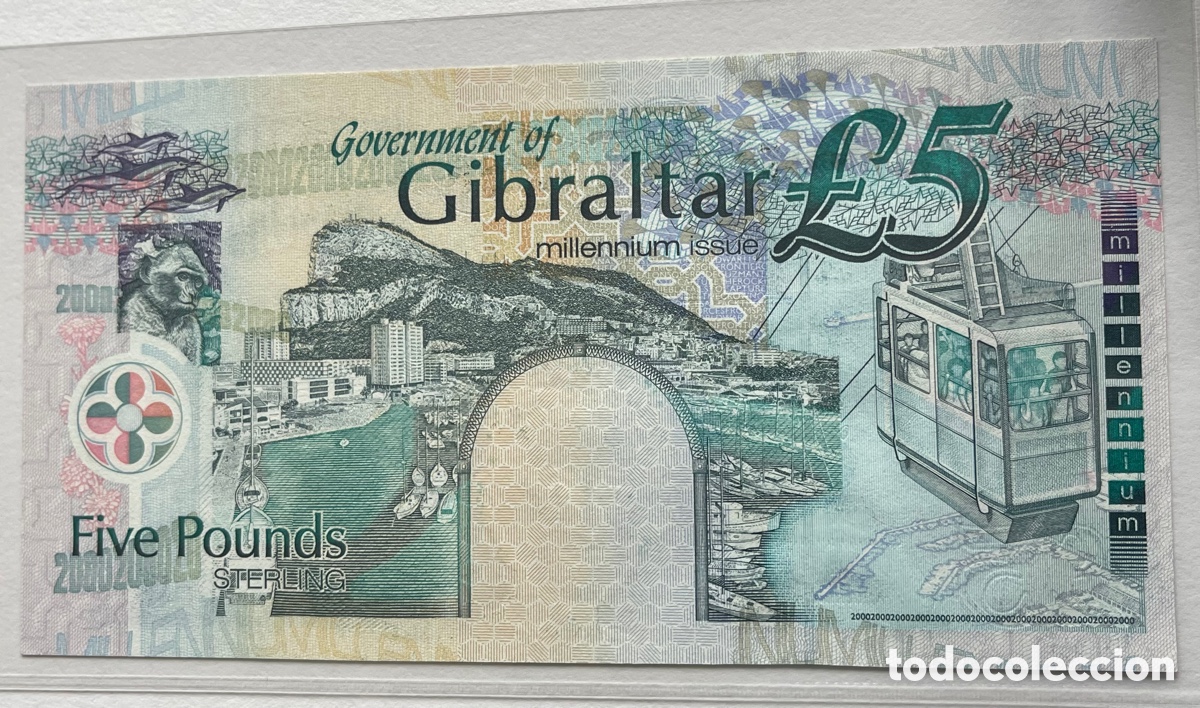 Billetes extranjeros: GIBRALTAR, 5&pound;. MILLENNIUM 2000 - Foto 2