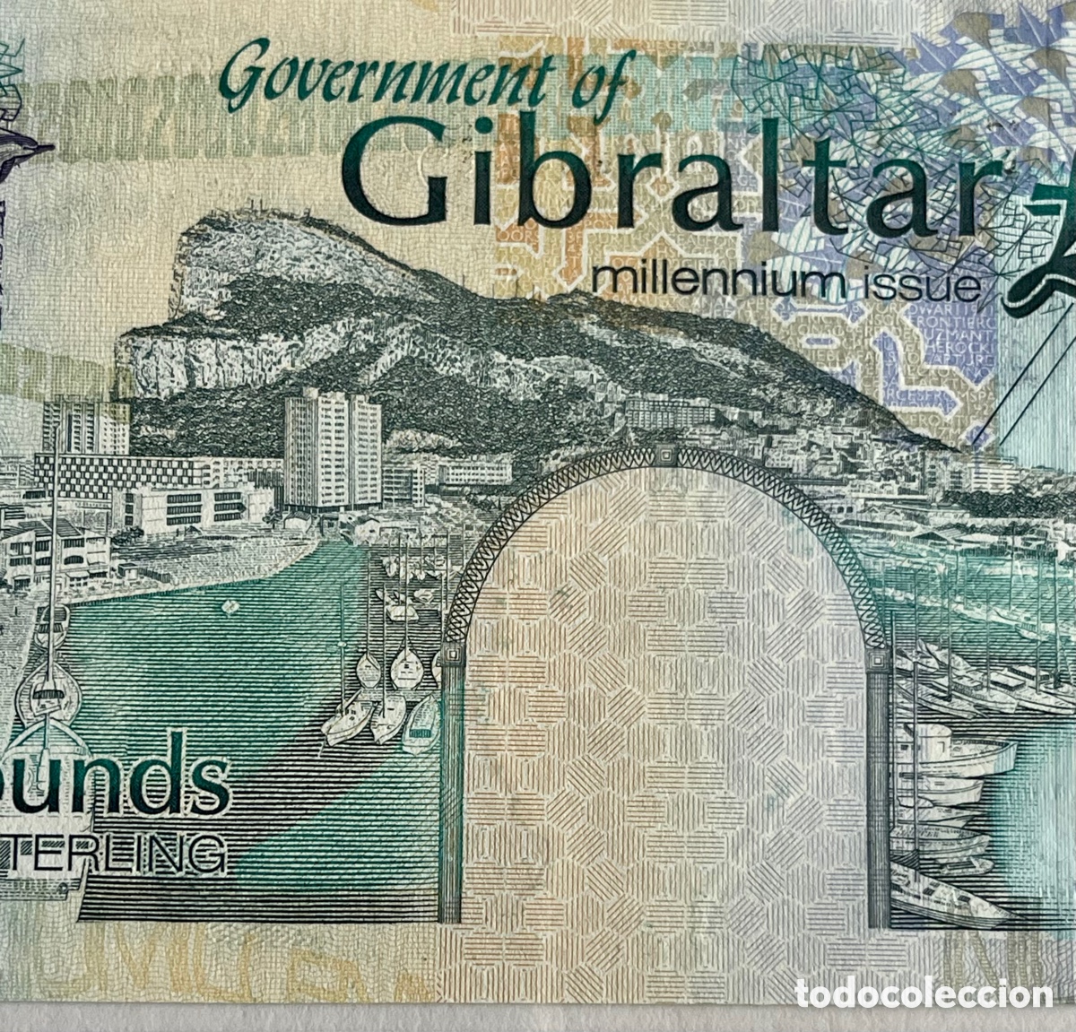 Billetes extranjeros: GIBRALTAR, 5&pound;. MILLENNIUM 2000 - Foto 3
