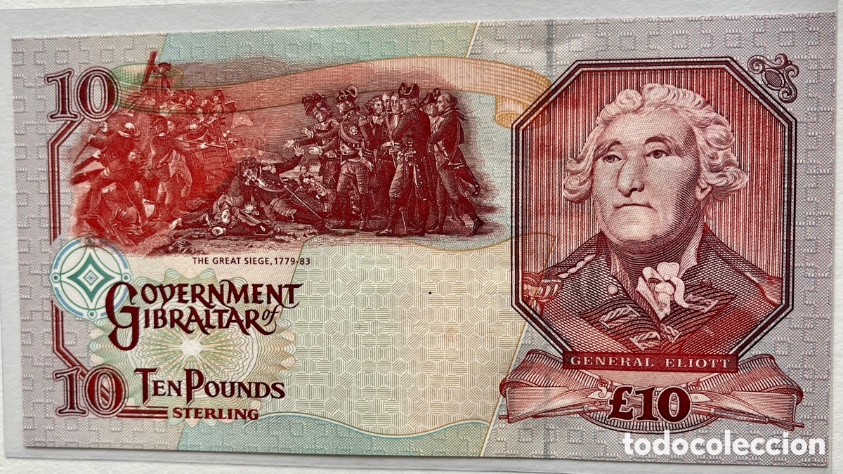 Billetes extranjeros: GIBRALTAR 1 STJULY 1995.10&pound;. - Foto 3