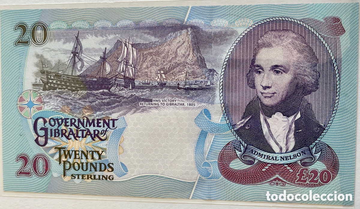 Billetes extranjeros: GIBRALTAR. 1ST JULY 1995. 20&pound; - Foto 3