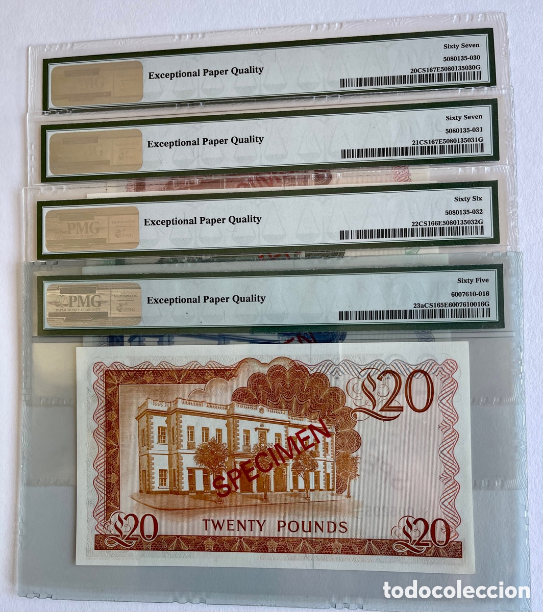 Billetes extranjeros: GIBRALTAR, &ldquo;COLLECTOR SERIES SPECIMEN &ldquo;. SET COMPLETO - Foto 2