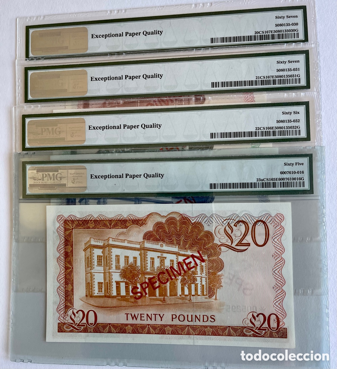 Billetes extranjeros: GIBRALTAR, &ldquo;COLLECTOR SERIES SPECIMEN &ldquo;. SET COMPLETO - Foto 4