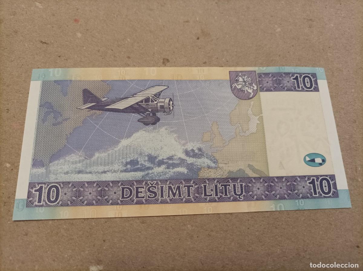 Billetes extranjeros: Billete de Lituania de 10 litu, a&ntilde;o 2007, UNC - Foto 2