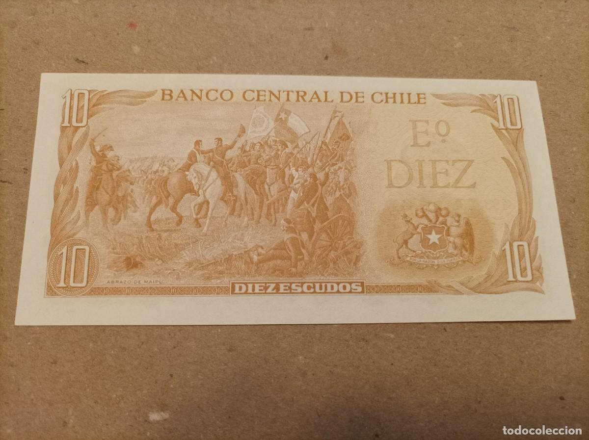 Billetes extranjeros: Billete de Chile de 10 escudos, serie A, UNC - Foto 1