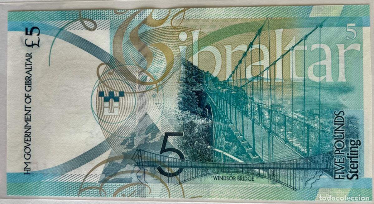 Billetes extranjeros: GIBRALTAR, 5 POUNDS, 2020 - Foto 2