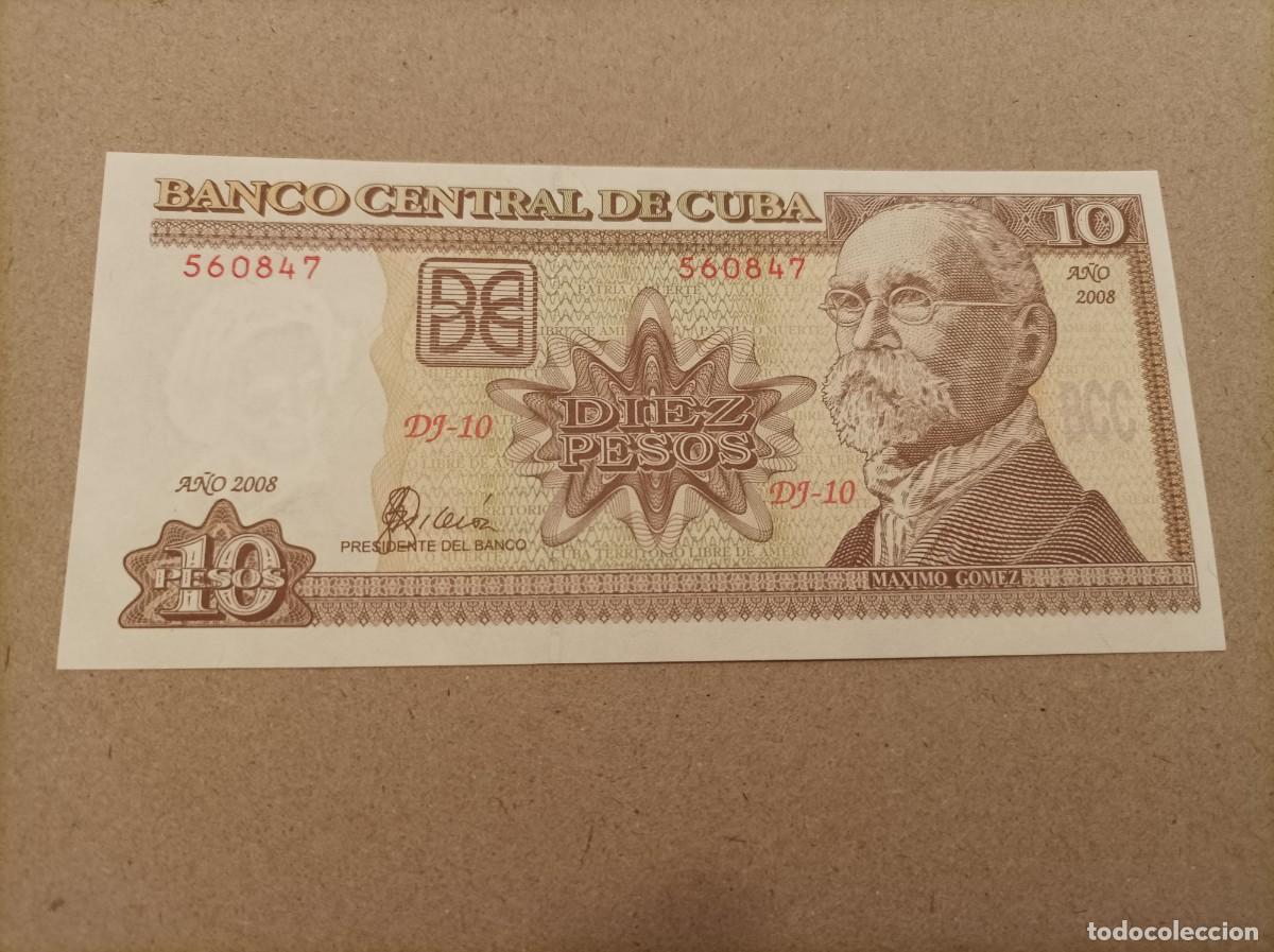 Billetes extranjeros: Billete de Cuba de 10 pesos, a&ntilde;o 2008, UNC - Foto 1