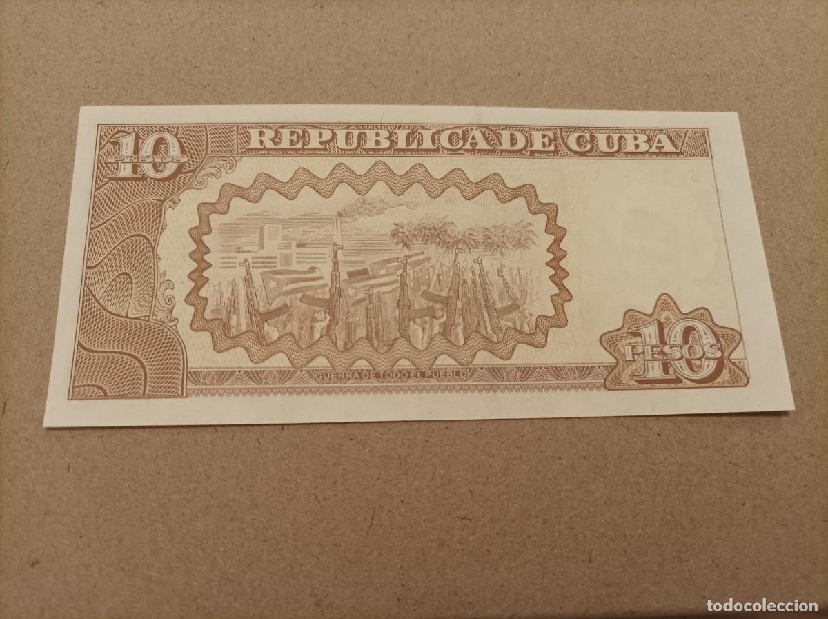 Billetes extranjeros: Billete de Cuba de 10 pesos, a&ntilde;o 2008, UNC - Foto 2
