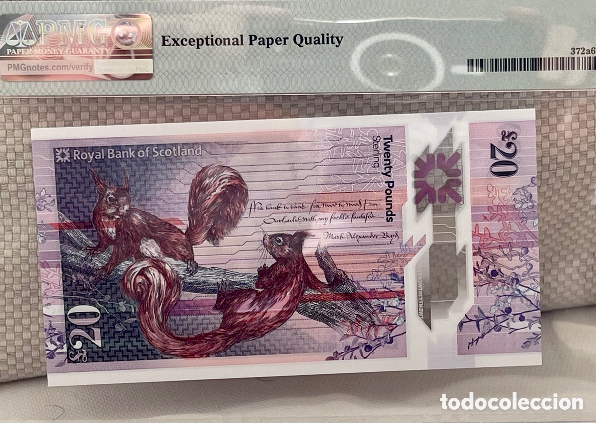 Billetes extranjeros: SCOTLAND, PMG68, 20 LIBRAS STERLING - Foto 2